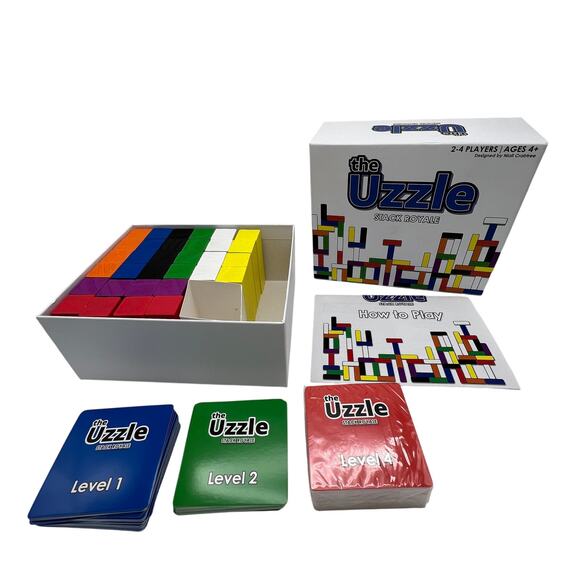 The Uzzle Stack Royale Complete Game Family Game Night Wooden Blocks Complete - Picture 1 of 8